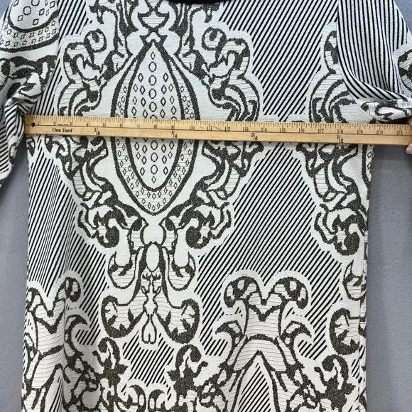 Isle by Melis Kozan Dress Women's Large White Black Knee Length Classic Cocktail - Picture 9 of 11